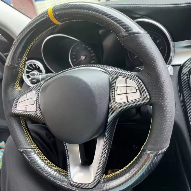 Custom Car Steering Wheel Braid Cover 100% Fit For Mercedes Benz W176 W246 W205 C117 C218 W447 Car Products Steering Wrap