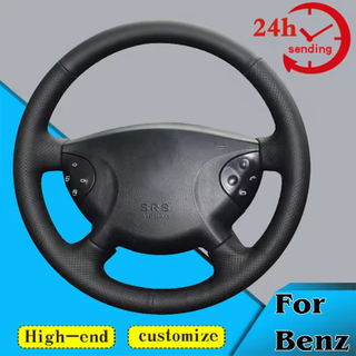Custom Car Steering Wheel Braid Cover 100% Fit For Mercedes Benz E-Class W211 G-Class W463 2002 2003-2006 2007 Car Accessories