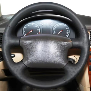 Leather For Volkswagen VW Golf 4 MK4 1998-2004 Passat B5 1996-2005 DIY Hand Sewing Steering Wheel Cover Car Accessories