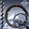 Custom Car Steering Wheel Cover For Audi A3 8P Sportback A4 B7 Avant A6 C6 S4 Suede Steering Wrap Car Interior Accessories