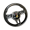Glossy carbon fiber Porsche Macan Cayman racing steering wheel Alcantara material