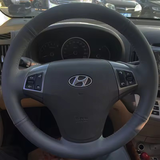Custom Car Steering Wheel Cover Comfortable 100% Fit For Hyundai Elantra 2008 2009 2010 Auto Interior Accessories Steering Wrap