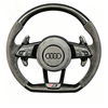 Matte Carbon Fiber Audi RS4 RS6 TT Steering Wheel with Alcantara Stitching