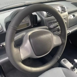 Custom Steering Wheel Cover Breathable Artificial Leather Car Interior Accessories Steering Wrap Braid Cover For Smart Fortwo
