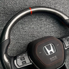 Gloss Carbon Honda Odyssey Racing Steering Wheel Perforated Nappa Leather Honda Civic Si EX LX Model Steering Wheel