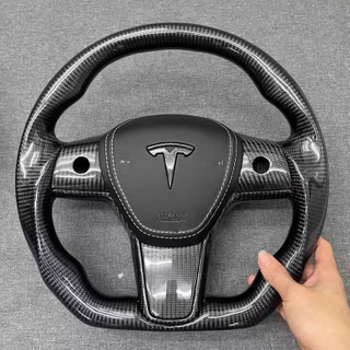 Customized All Carbon Fiber Steering Wheel for Tesla Model 3 Model Y with Airbag Cover