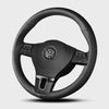 Custom Car Steering Wheel Cover Genuine Leather 100% Fit For Volkswagen VW Tiguan Lavida Passat B7 Jetta Mk6 MK5 Car Interior