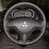 Custom Car Steering Wheel Braid Cover Soft 100% Fit For Mitsubishi Lancer EX 10 Lancer X Outlander Car Products Steering Wrap