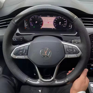 Custom Car Steering Wheel Cover 100% Fit For Volkswagen VW Golf 8 Passat ID.3 Arteon Caddy 2019-2022 Auto Interior Accessories