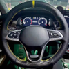 Custom Car Steering Wheel Braid Cover 100% Fit For Volkswagen VW Golf 7 6 MK7 MK6 MK5 NK4 NK3 MK2 Car Products Steering Wrap