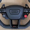 Contrast Stitching Genuine Leather Audi S4 S6 Steering Wheel Perforated Nappa Leather Audi A7 A8 Model Steering Wheel