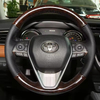 Custom Carbon Fiber Leather Car Steering Wheel Cover Fit For Toyota Avalon Camry Crown RAV4 Corolla 2018-2021 Steering Wrap