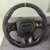 Matte Carbon Fiber Steering Wheel for Dodge SRT Charger Durango with Leather Airbag Cover