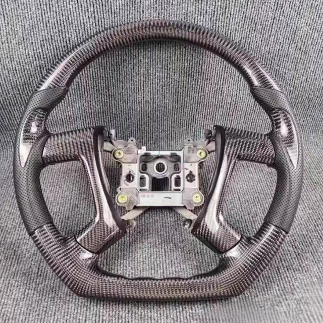 True Carbon Fiber Steering Wheel for Chevrolet Captiva with Left And Right Thumb Grip Patches