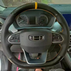 Custom Car Steering Wheel Cover Suede Carbon Fiber 100% Fit For Geely Coolray SX11 2018-2022 Coolray Auto Interior Accessories