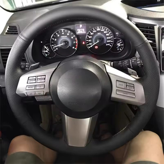 DIY Car Steering Wheel Cover Microfiber Leather Braid Ventilation For Subaru Outback Legacy 2009 2010 2011 2012 Car Accessories