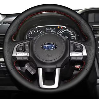 Custom Car Steering Wheel Braid Cover Genuine Leather 100% Fit For Subaru Legacy 2016 Outback 2015 2016 XV 2016 Forester 2016