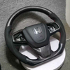 Customized Bright Carbon Fiber Steering Wheel for Honda Civic CR-V with Leather Airbag Cover