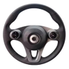 Custom Car Steering Wheel Braid Cover Non-slip Genuine Leather 100% Fit For Smart New Fortwo Forfour 2015-2017 Car Accessories