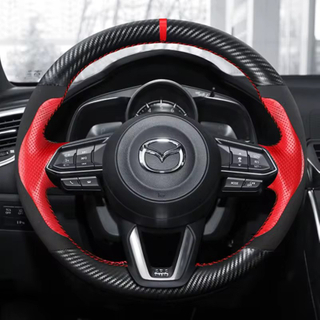 Custom DIY Car Steering Wheel Cover 100% Fit For Mazda 3 Axela 2017-2018 Mazda 6 Atenza CX-3 CX-5 CX-9 Auto Interior Accessories