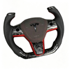 Tesla Yoke Steering Wheel Tesla Custom Real Carbon Fiber Model 3 Model Y Model S X Steering Wheel