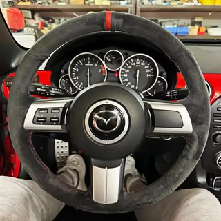 Custom Car Steering Wheel Braid Cover 100% Fit For Mazda MX-5 Miata NC III 2005- 2015 MX5 2009-2014 Car Products Steering Wrap