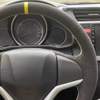 Custom Car Steering Wheel Cover Anti Slip And Soft 100% Fit For Honda Fit 2014 2015 Vezel 2014 XRV Car Products Steering Wrap