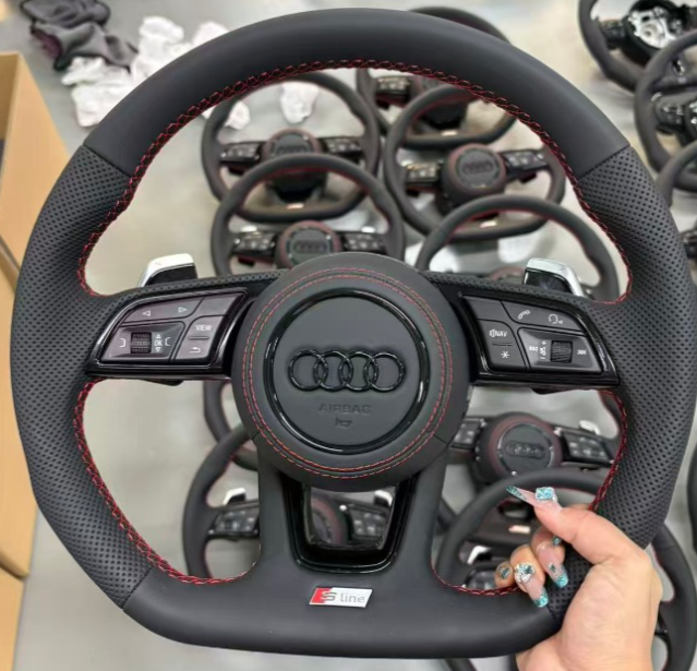 Audi A4 S4 RS4 A5 Coupe Sportback S5 RS5 B5 B6 B7 B8 B9 8T 8F F 1996-2026 Custom Nappa Genuine Leather Steering Wheel - YINGGENE