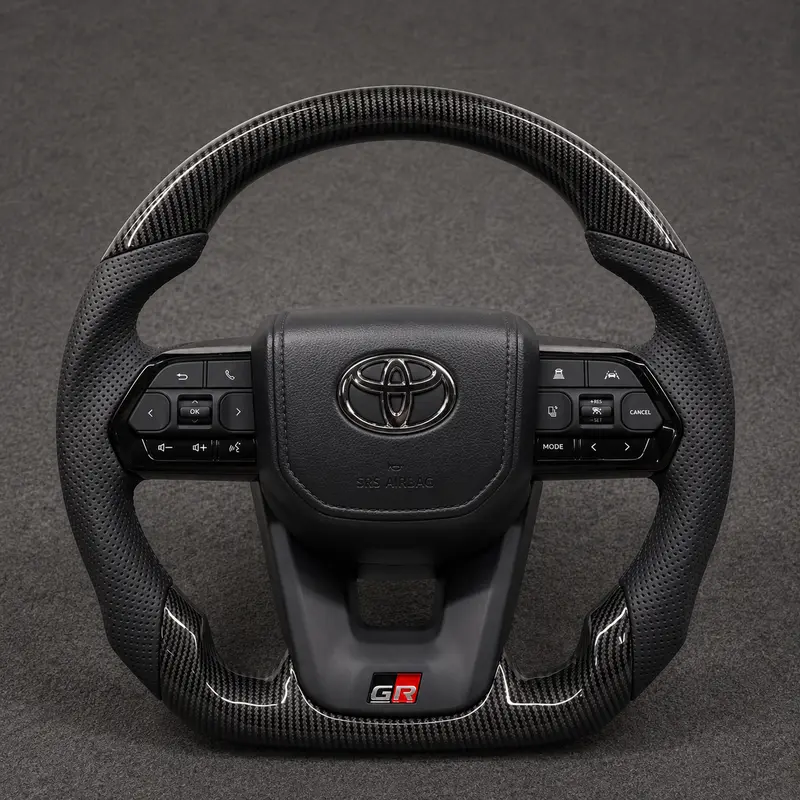 Custom Toyota Full Series Corolla Camry Crown Prius Supra RAV4 Real Carbon Fiber Steering Wheel 2006-2023 - YINGGEN