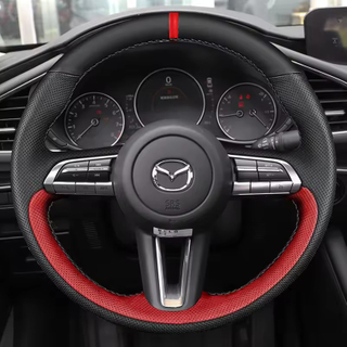 Custom DIY Car Steering Wheel Cover 100% Fit For Mazda 3 Axela 2019 2020 2021 CX-30 MX-30 2020 2021 Auto Interior Accessories