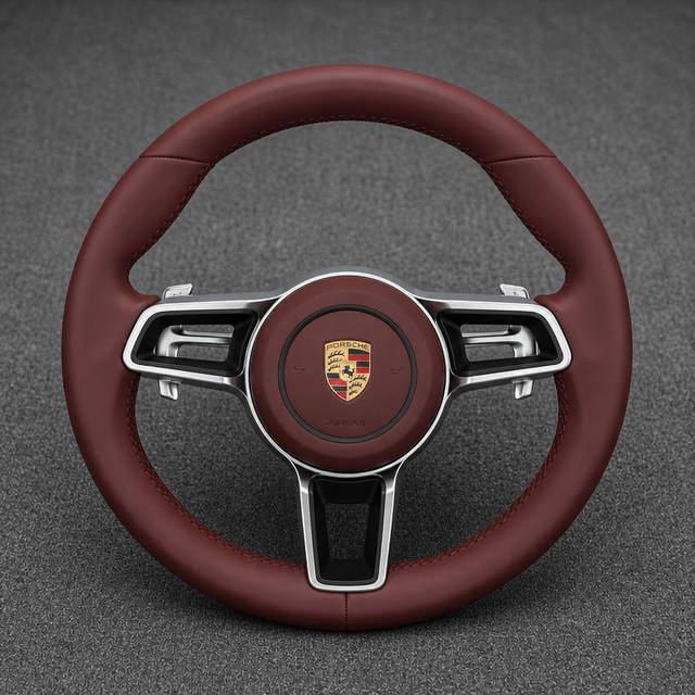 Custom Porsche 718 986 987 981 982 Series Real Carbon Fiber Steering Wheel 2004-2026 - YINGGEN