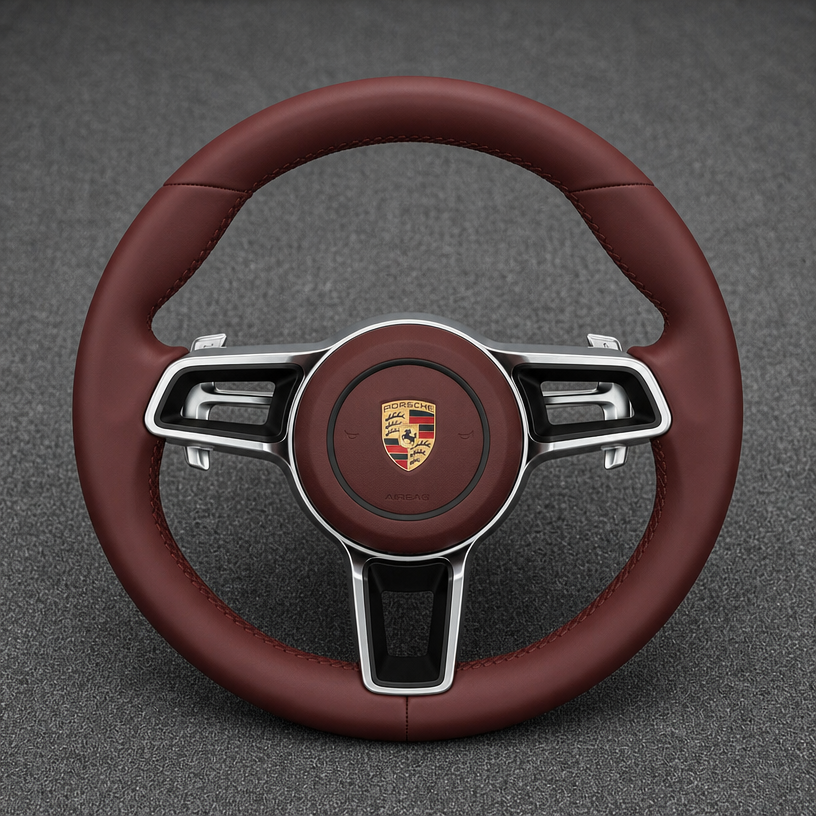 Custom Porsche 718 986 987 981 982 Series Real Carbon Fiber Steering Wheel 2004-2026 - YINGGEN