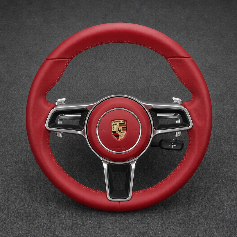 Custom Porsche 718 986 987 981 982 Series Real Carbon Fiber Steering Wheel 2004-2026 - YINGGEN