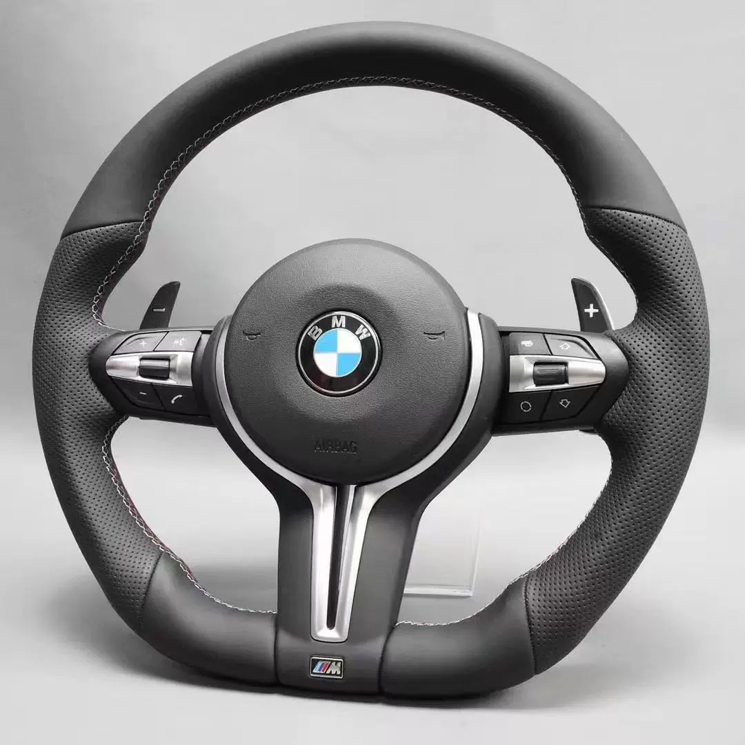 Genuine Nappa leather steering wheel suitable for BMW M3/M5/M6 E90 E92 F10 F15 F3018 (2012-2019)