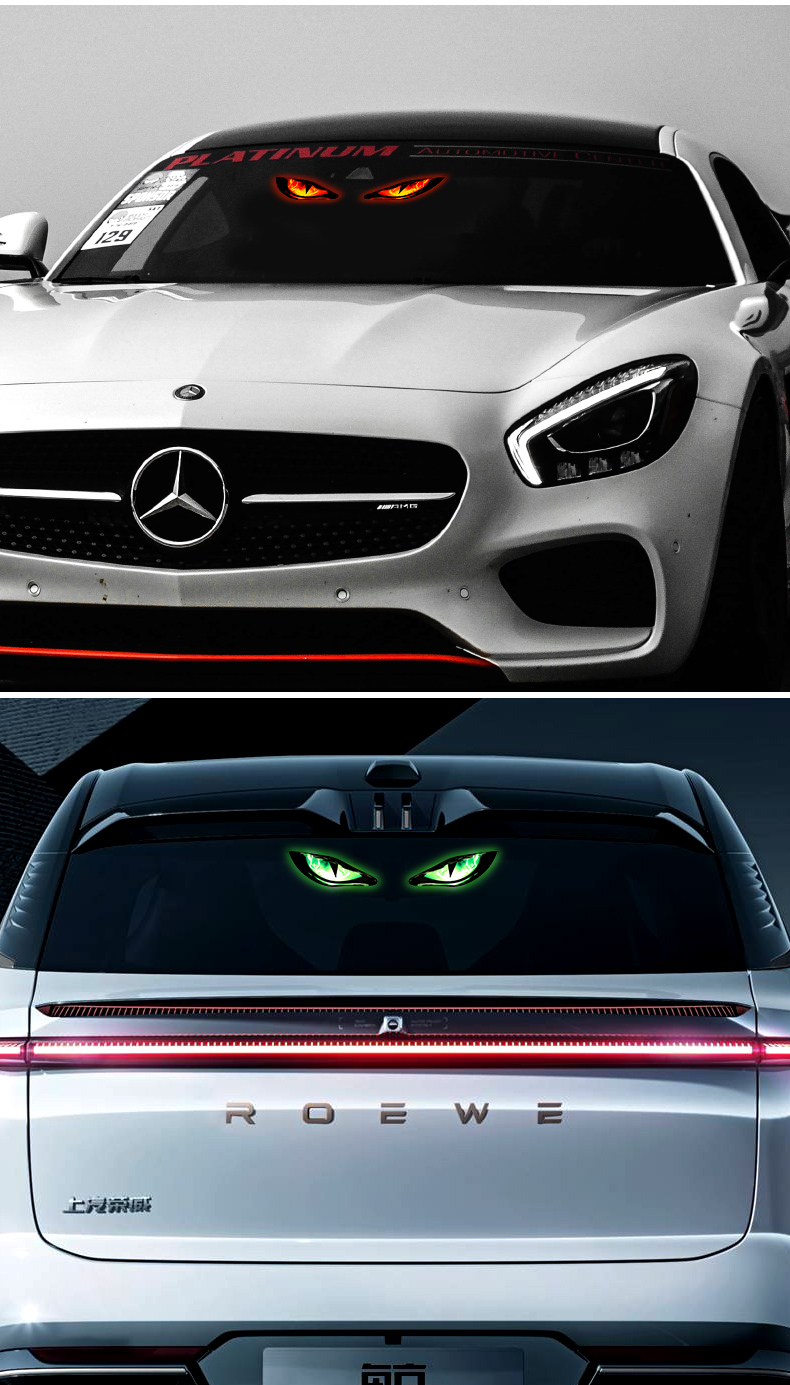 恶魔眼Car rear window installed solar demon eye warning light, LED flicker strobe devil eyes ambient light night driving safety reminder decorative lamp警示灯详情_10.jpg