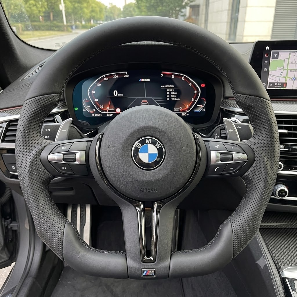 In Stock Nappa Leather BMW M5 F10 F90 F11 M6 F06 M8 F91 5 Series Steering Wheel