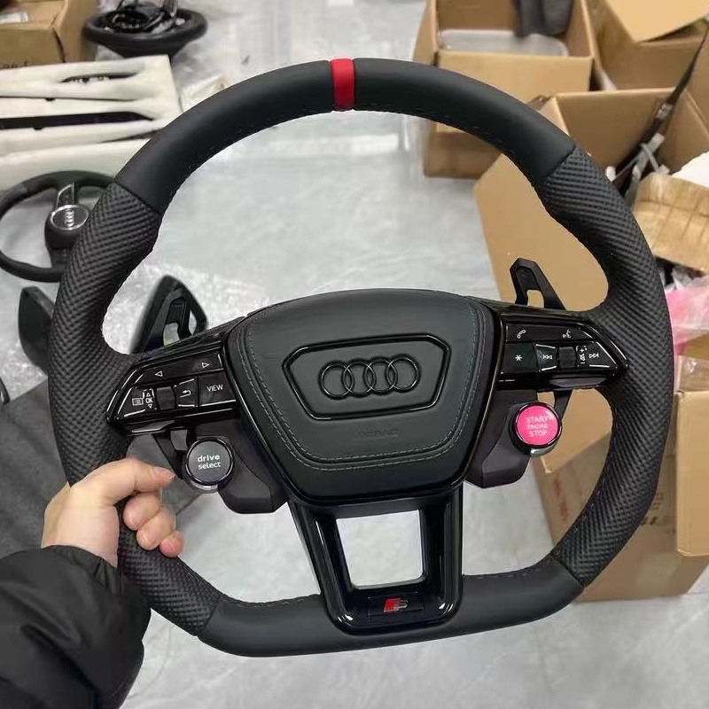Leather steering wheel suitable for car modification