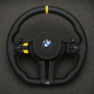 For BMW 7 Series F01 F02 F03 2009 – 2015 Custom Made Nappa Leather Steering Wheel-YINGGENE