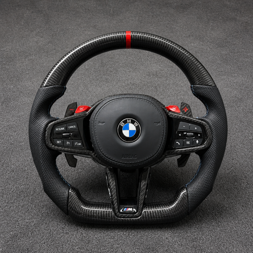 Custom BMW Real Carbon Fiber Modified Steering Wheel X7 X7M G07 G07M 2019-2025-YINGGEN