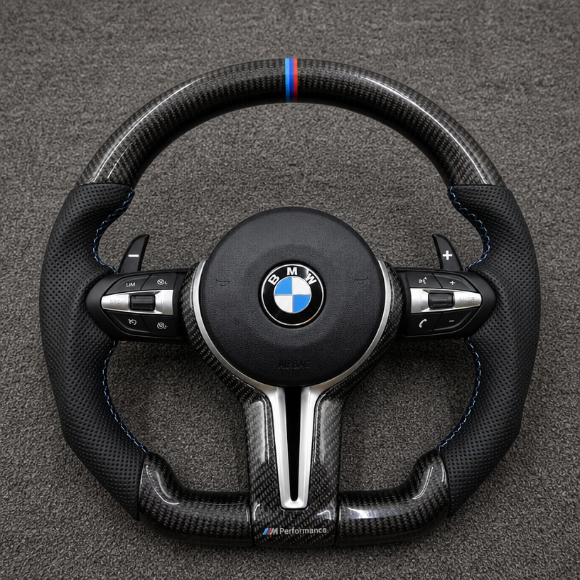 For BMW X5 Series F15 X5M F85 2014 – 2018 Custom Real Carbon Fiber Steering Wheel - YINGGENE