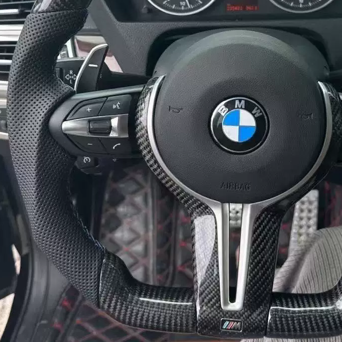 True Carbon Fiber F10 F11 F18 F01 F02 F03 F91 F92 F93 BMW Steering Wheel