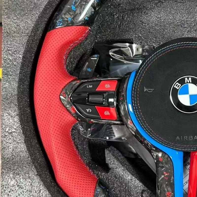 LED Forged Carbon Fiber Steering Wheel for BMW F15 F16 F80 F82 F90 F11 E93