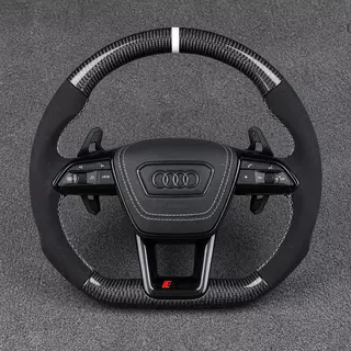Audi Custom Real Carbon Fiber Steering Wheel A8 D2 D3 D4 D5 Q5 1994-2026 1994-2026 - YINGGEN