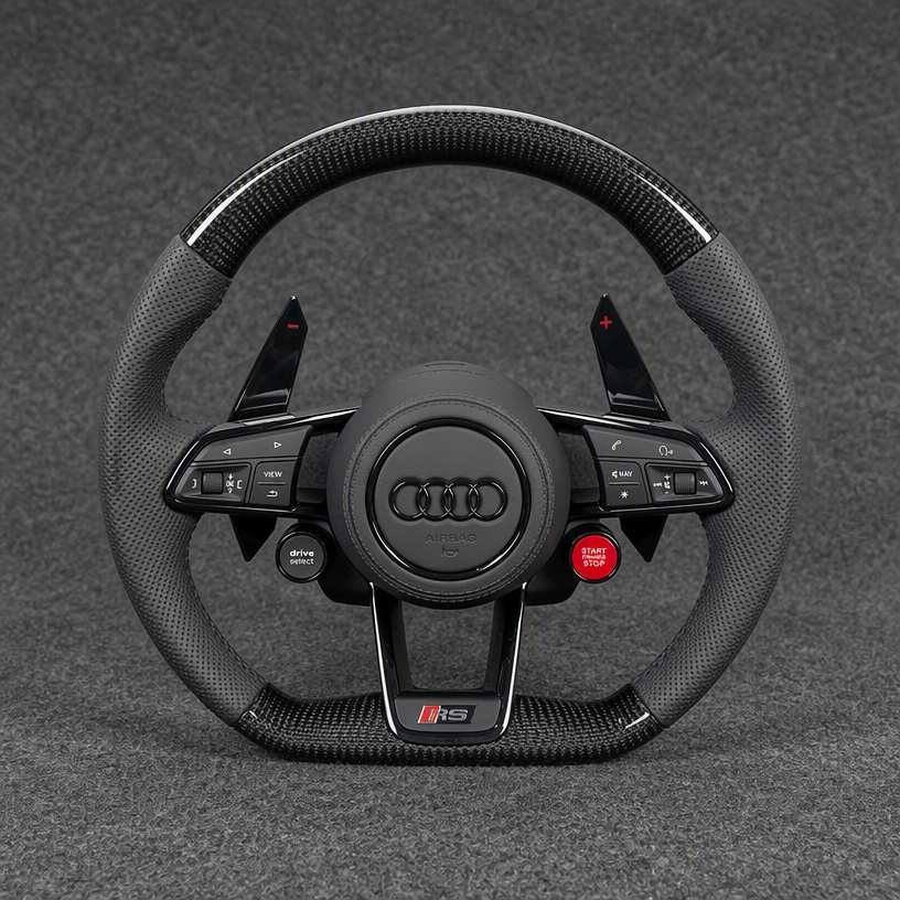 Audi Custom Real Carbon Fiber Steering Wheel A8 D2 D3 D4 D5 1994-2026 1994-2026 - YINGGEN