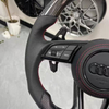 Interior display of installed steering wheel