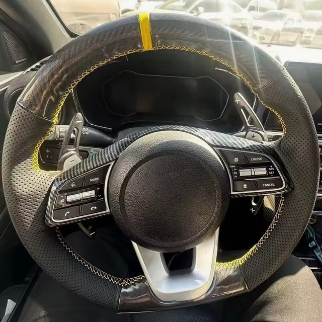 Custom Car Steering Wheel Braid Cover 100% Fit For KIA Ceed Sportage Picanto Cerato Seltos Soul Rio3 Car Products Steering Wrap
