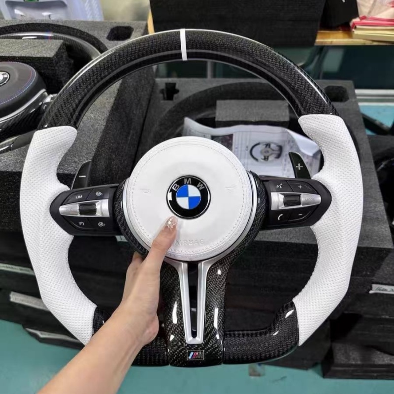 Bright Carbon Fiber Steering Wheel for BMW X5 F15 F16 F32 F80 F82 F90