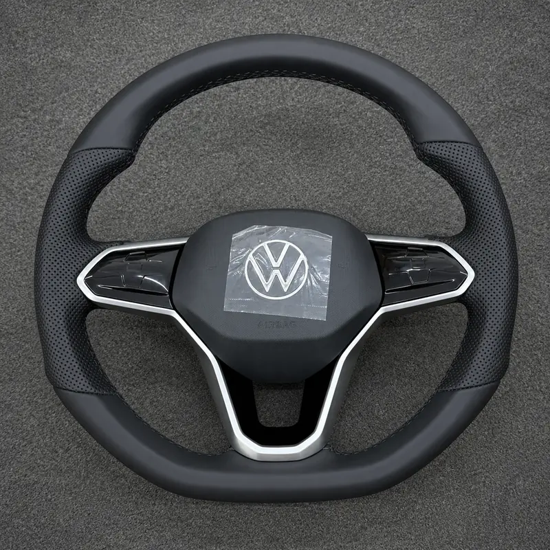 Volkswagen Golf 8 MQB Evo GTI 2019-2026 Golf R Custom Nappa Genuine Leather Steering Wheel -YINGGEN