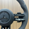 Mercedes modified steering wheel installed on car interior, real vehicle display effect
