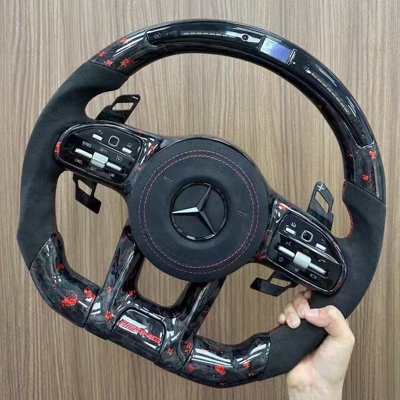 Aftermarket steering wheel fit Mercedes series, auto tuning parts for interior upgrade
